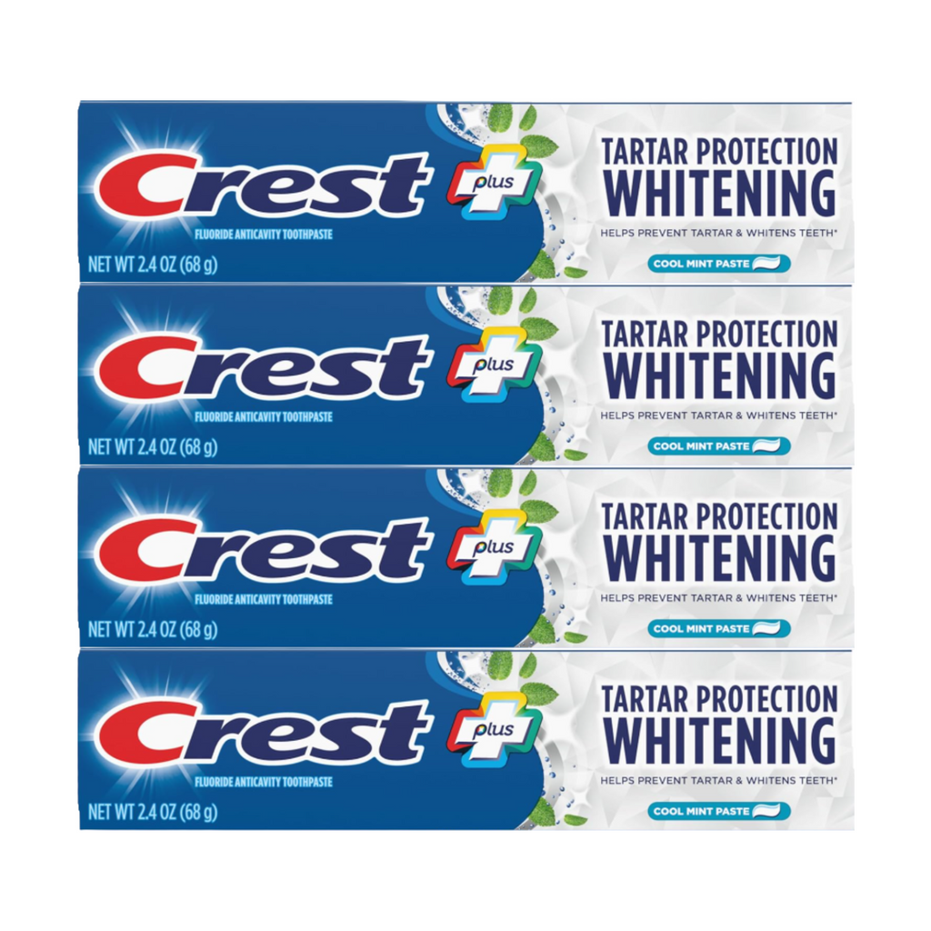 Crest Tartar Protection Whitening Cool Mint Toothpaste, 2.4 Oz (Pack of 4)
