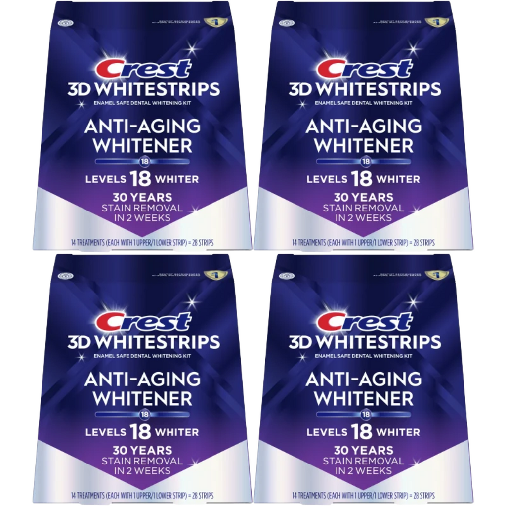 Crest 3D Whitestrip Anti-Aging Strips (Pack of 4)