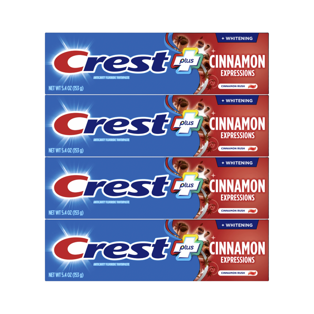 Crest Cinnamon Expressions Toothpaste, 5.4 Oz (Pack of 4)