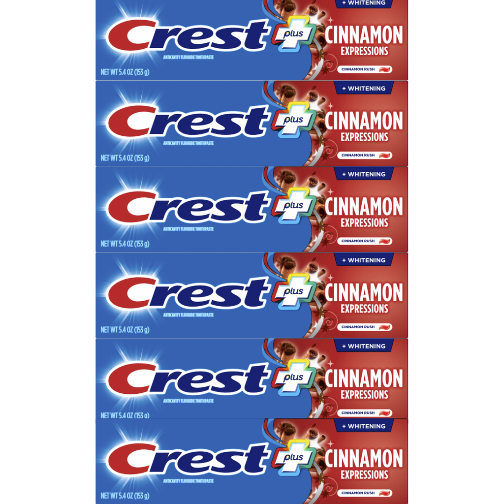 Crest Cinnamon Expressions Toothpaste, 5.4 Oz (Pack of 6)