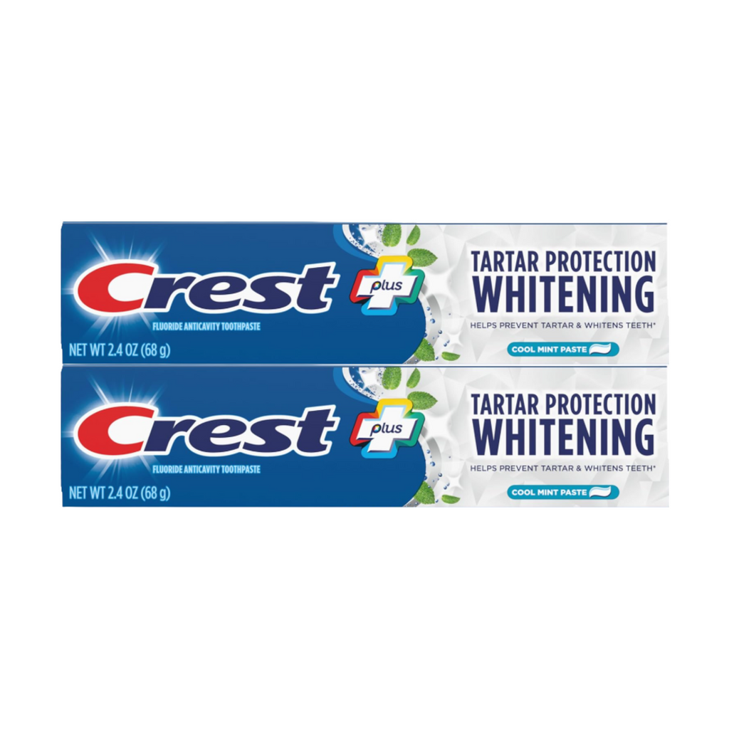 Crest Tartar Protection Whitening Cool Mint Toothpaste, 2.4 Oz (Pack of 2)