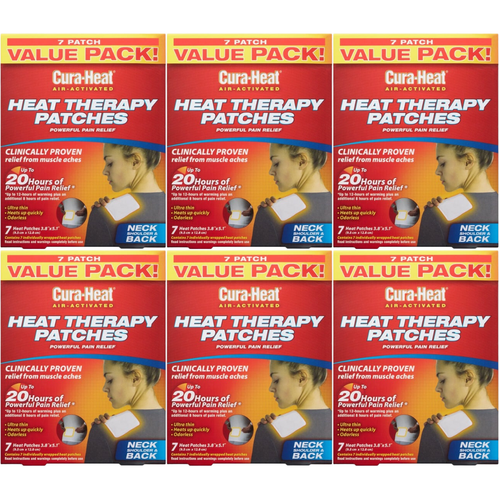 Cura-Heat Air Activated Heath Therapy Patches, 7 Count (Pack of 6)