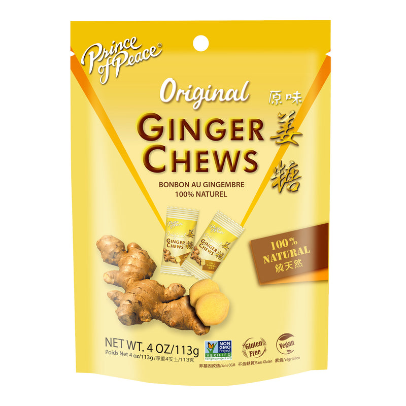 Prince of Peace Ginger Candy (Chews), Original, 4oz (Pack of 1)
