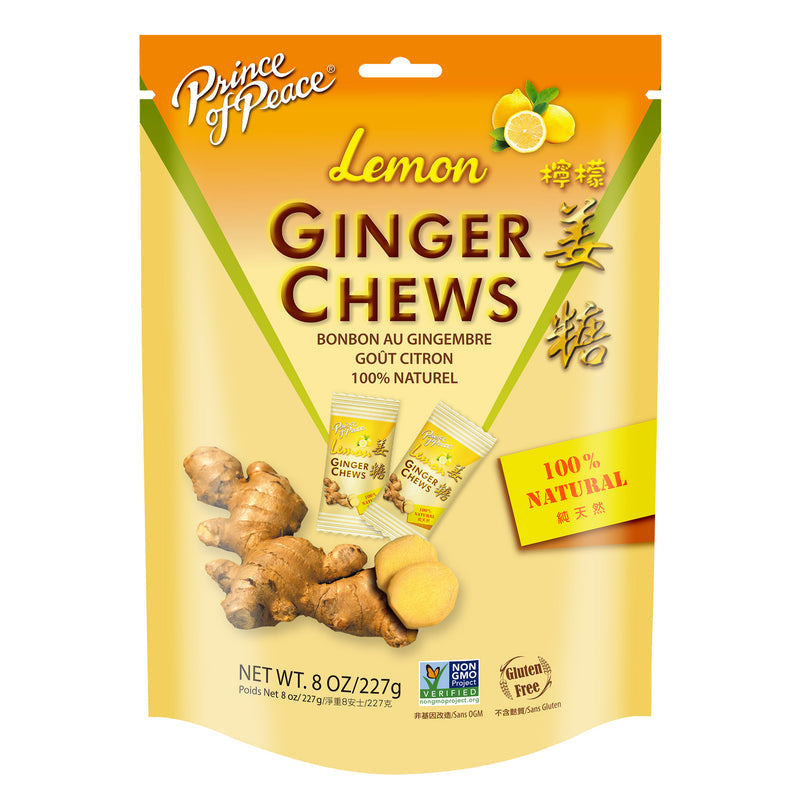 Prince of Peace Ginger Candy (Chews) With Lemon, 8oz