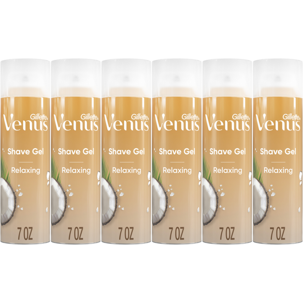 Gillette Venus Plus Olay Relaxing Shave Gel 7 Oz (Pack of 6)