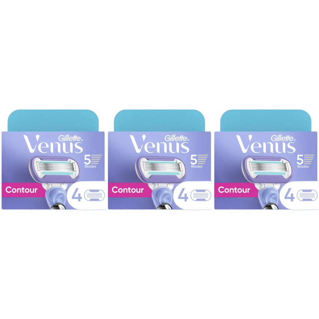 Gillette Venus Deluxe Smooth Swirl 4 Blade Cartridges (Pack of 3)