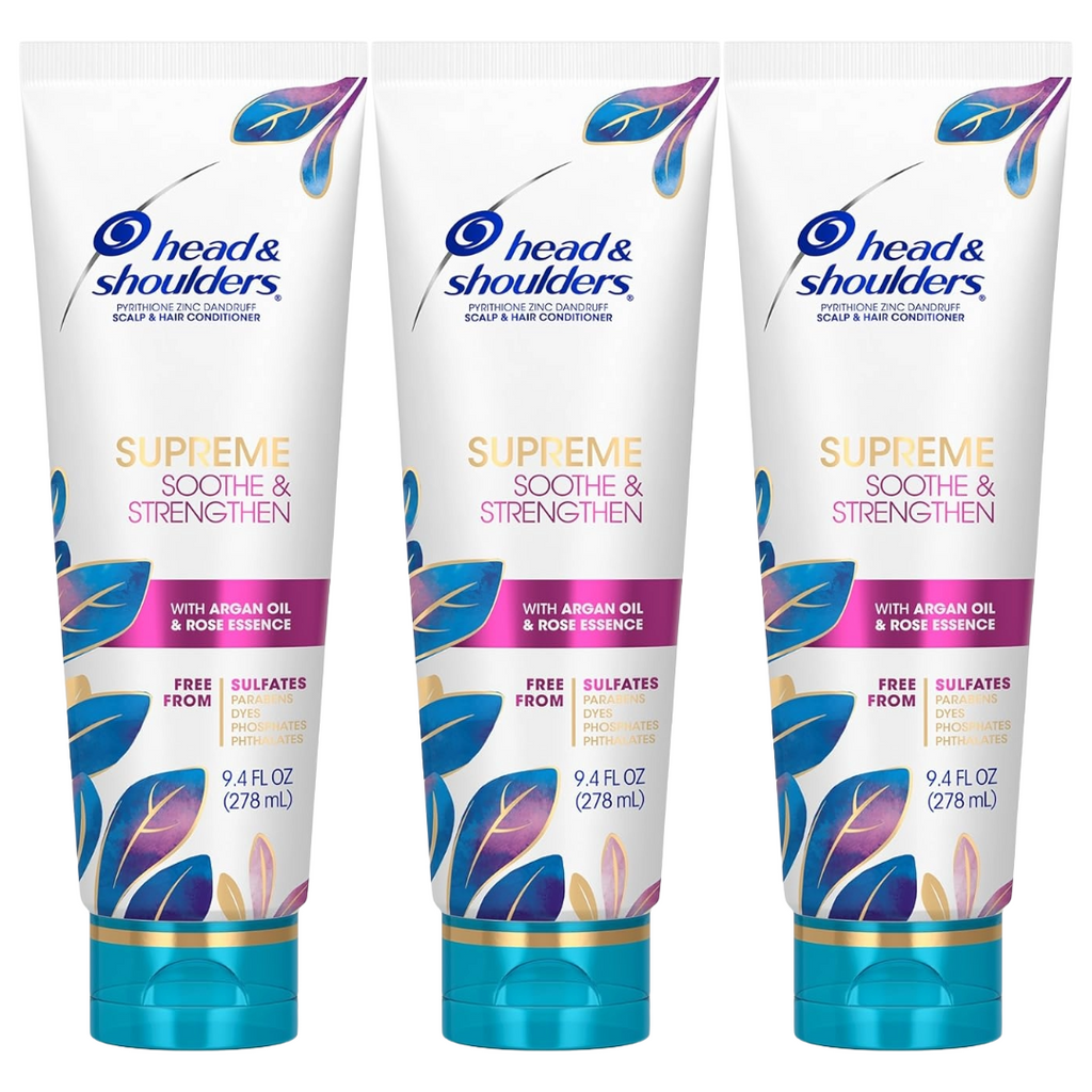 Head & Shoulders Supreme Soothe and Strengthen Conditioner, 9.4 fl oz (Pack of 3)