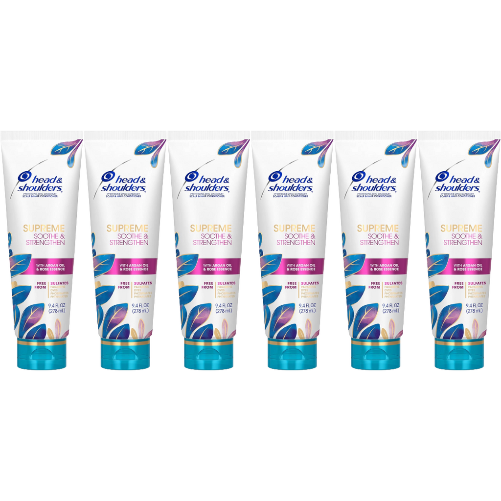 Head & Shoulders Supreme Soothe and Strengthen Conditioner, 9.4 fl oz (Pack of 6)