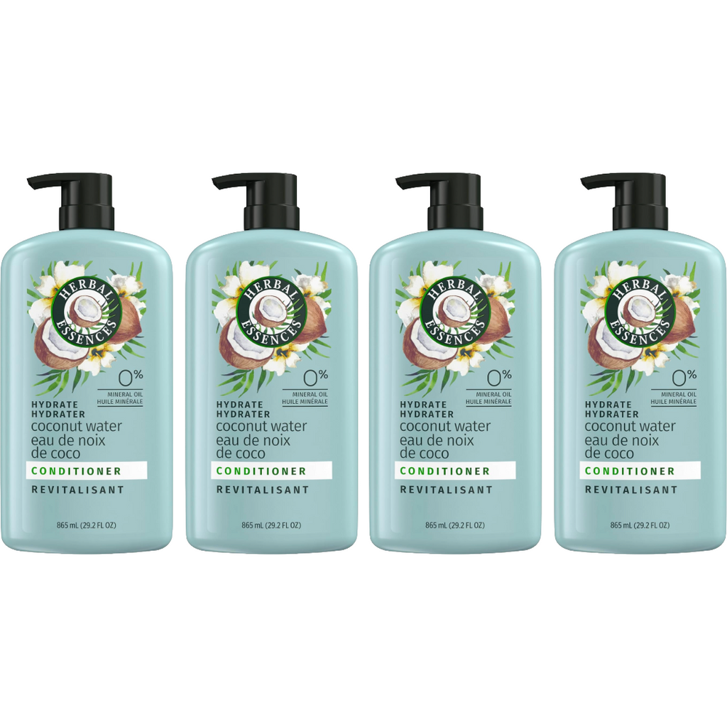 Herbal Essences Hydrate Coconut Water Conditioner 29.2 Fl Oz (Pack of 4)
