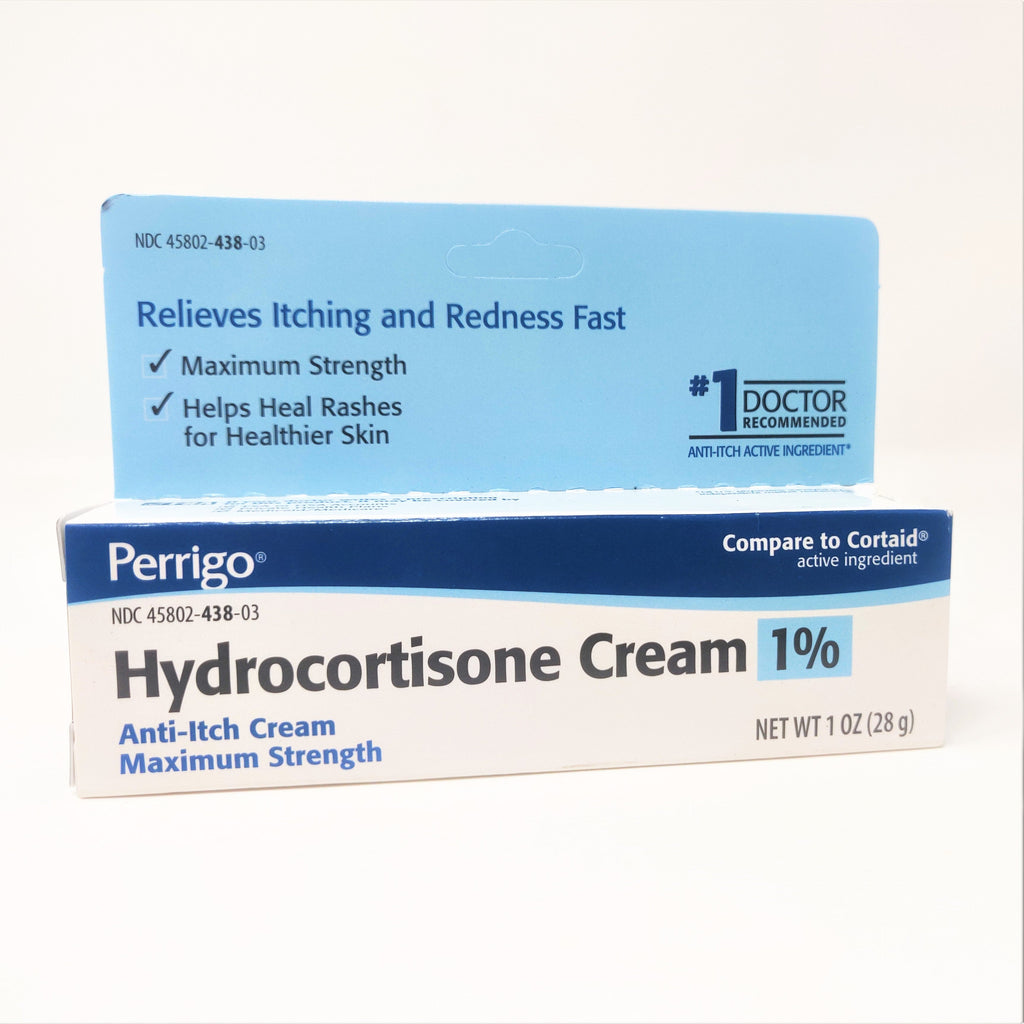 Perrigo Hydrocortisone Cream 1% Anti Itch Cream Max Strength 1 oz* (2-Pack)
