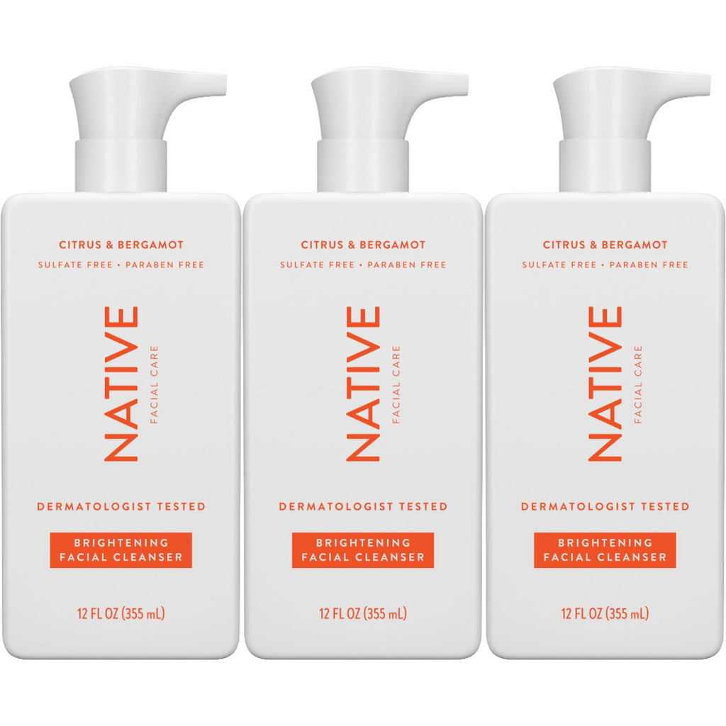 Native Facial Cleanser Brightening Citrus & Bergamot (Pack of 3)