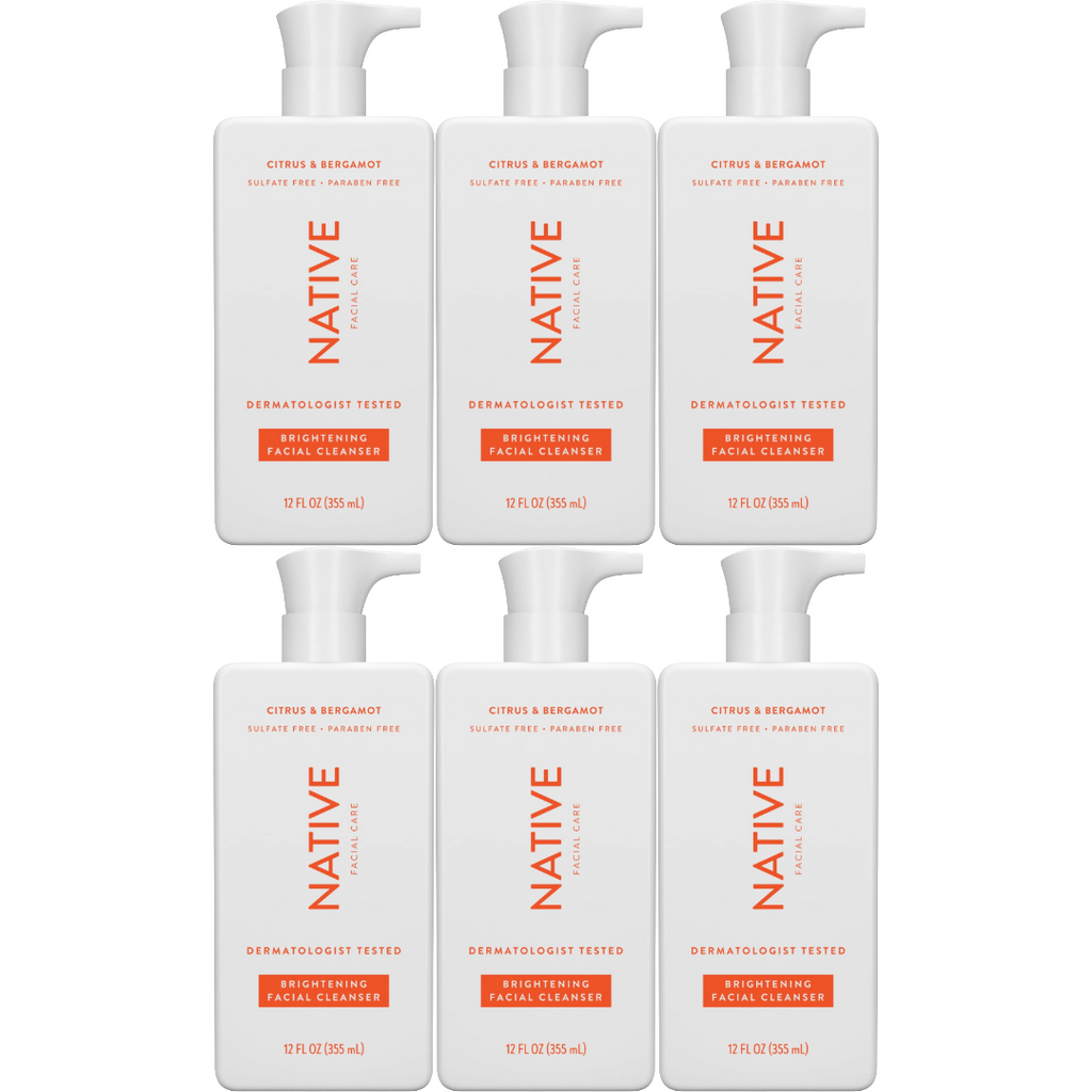 Native Facial Cleanser Brightening Citrus & Bergamot (Pack of 6)