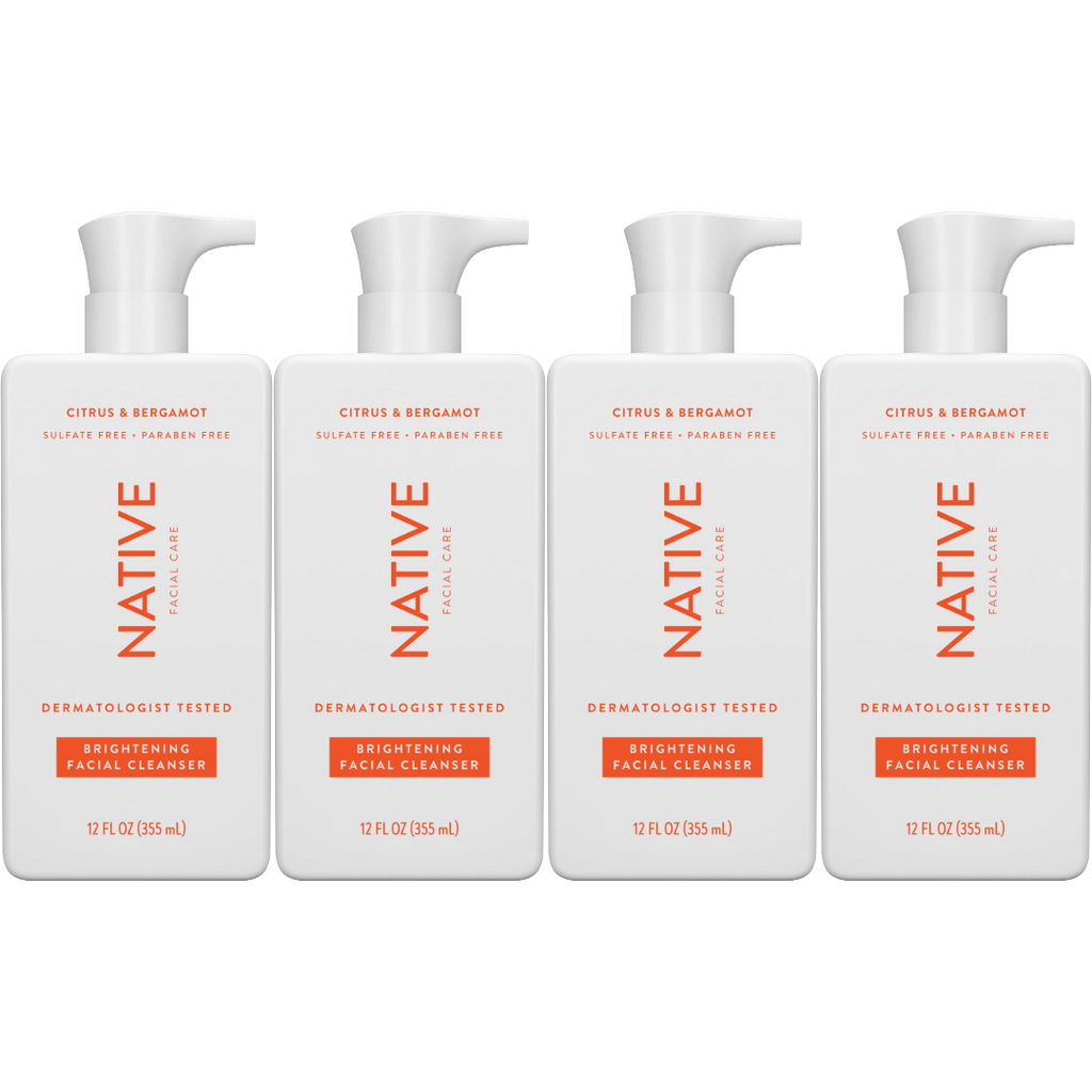 Native Facial Cleanser Brightening Citrus & Bergamot (Pack of 4)