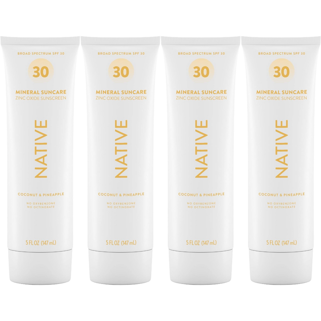 Native Mineral Sunscreen SPF 30 Pineapple & Coconut Scent (Pack of 4)