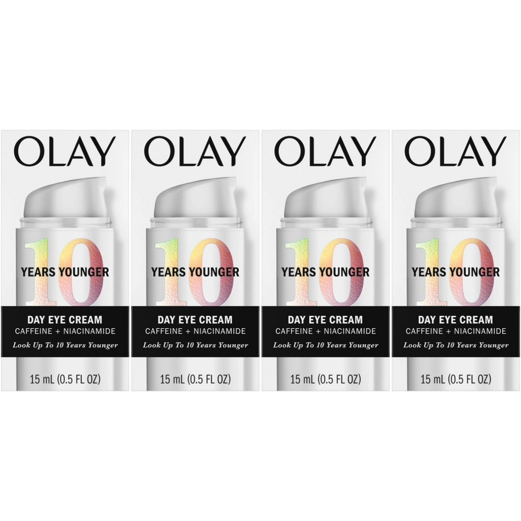 Olay Skin Care 10 Years Younger Anti-Aging Eye Cream with Caffeine + Niacinamide - 0.5 fl oz (Pack of 4)