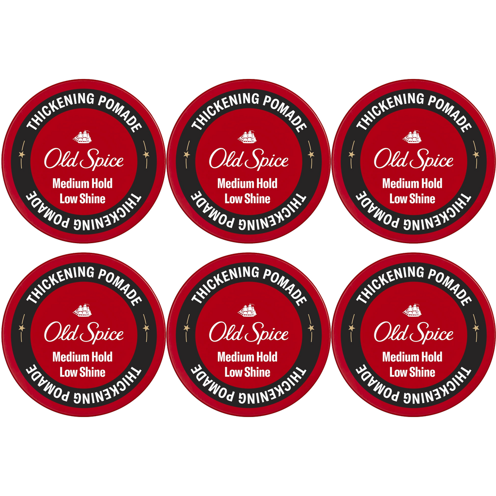 Old Spice Thickening Pomade with Biotin, 2.22 oz (Pack of 6)