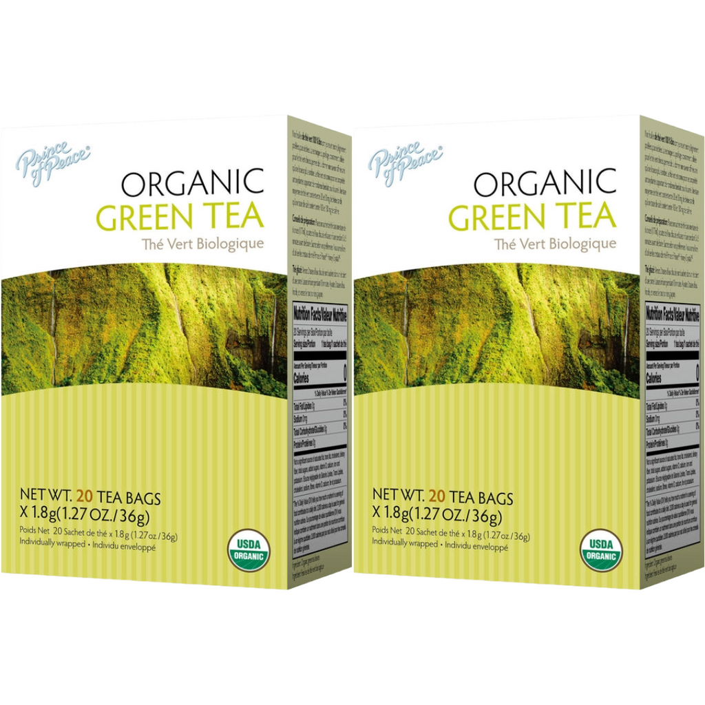 Prince of Peace Organic Green Tea, 20 tea bags (Pack of 2)