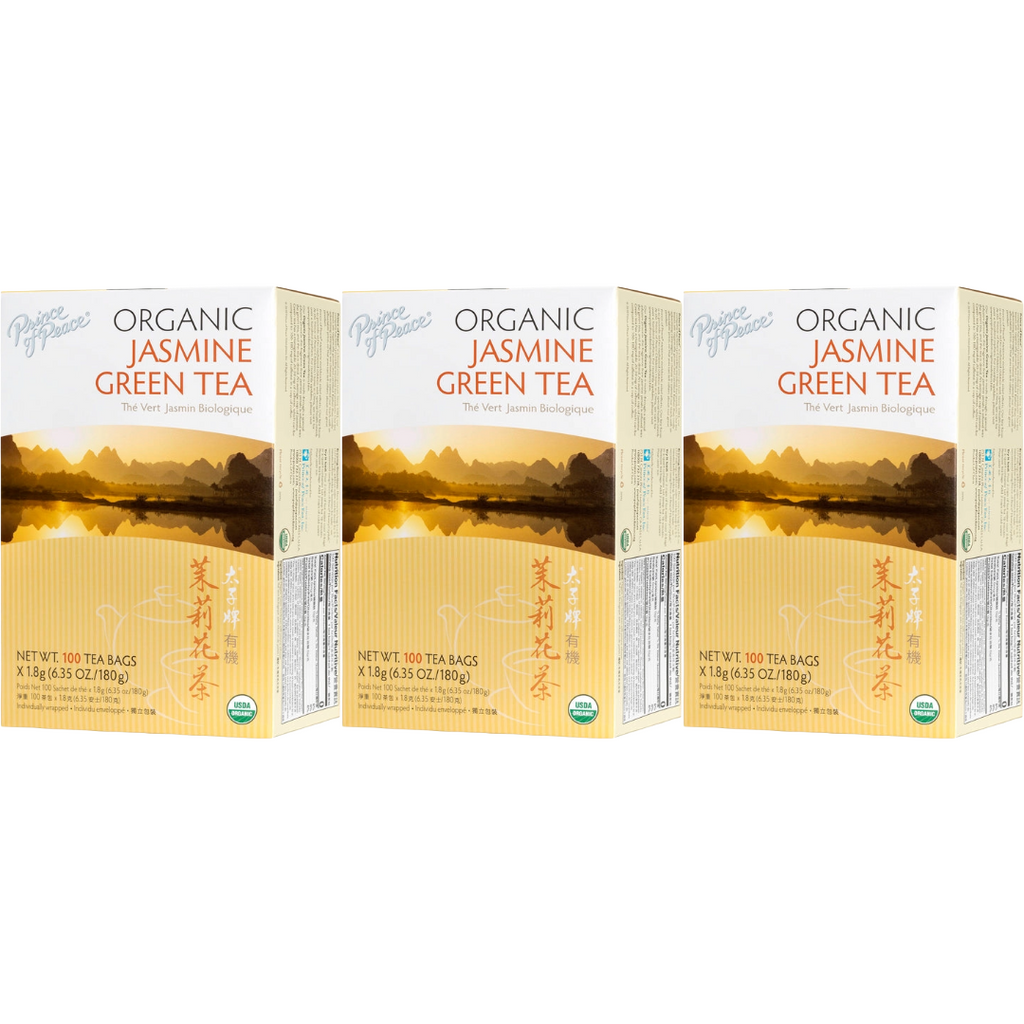 Prince of Peace Organic Jasmine Green Tea, 20 tea bags (Pack of 3)