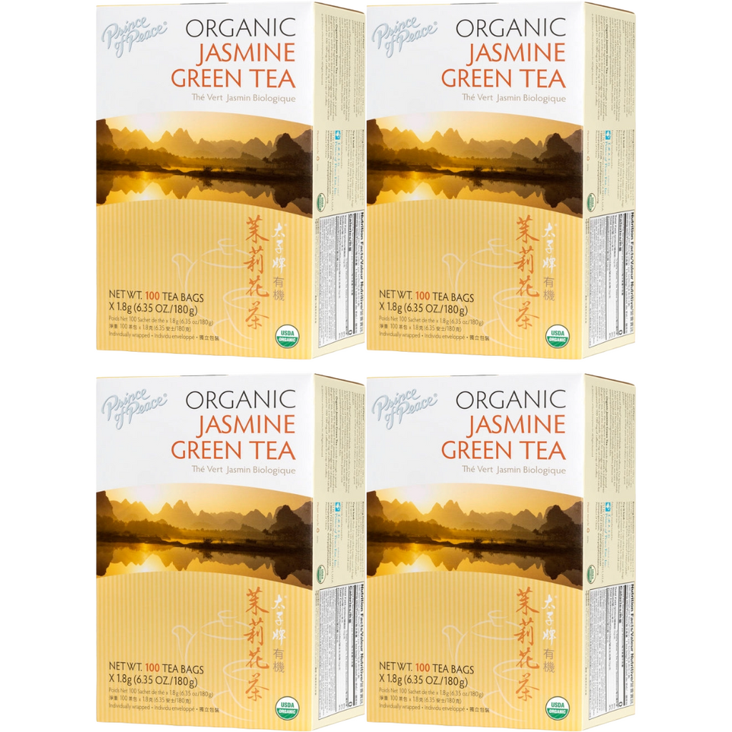 Prince of Peace Organic Jasmine Green Tea, 20 tea bags (Pack of 4)