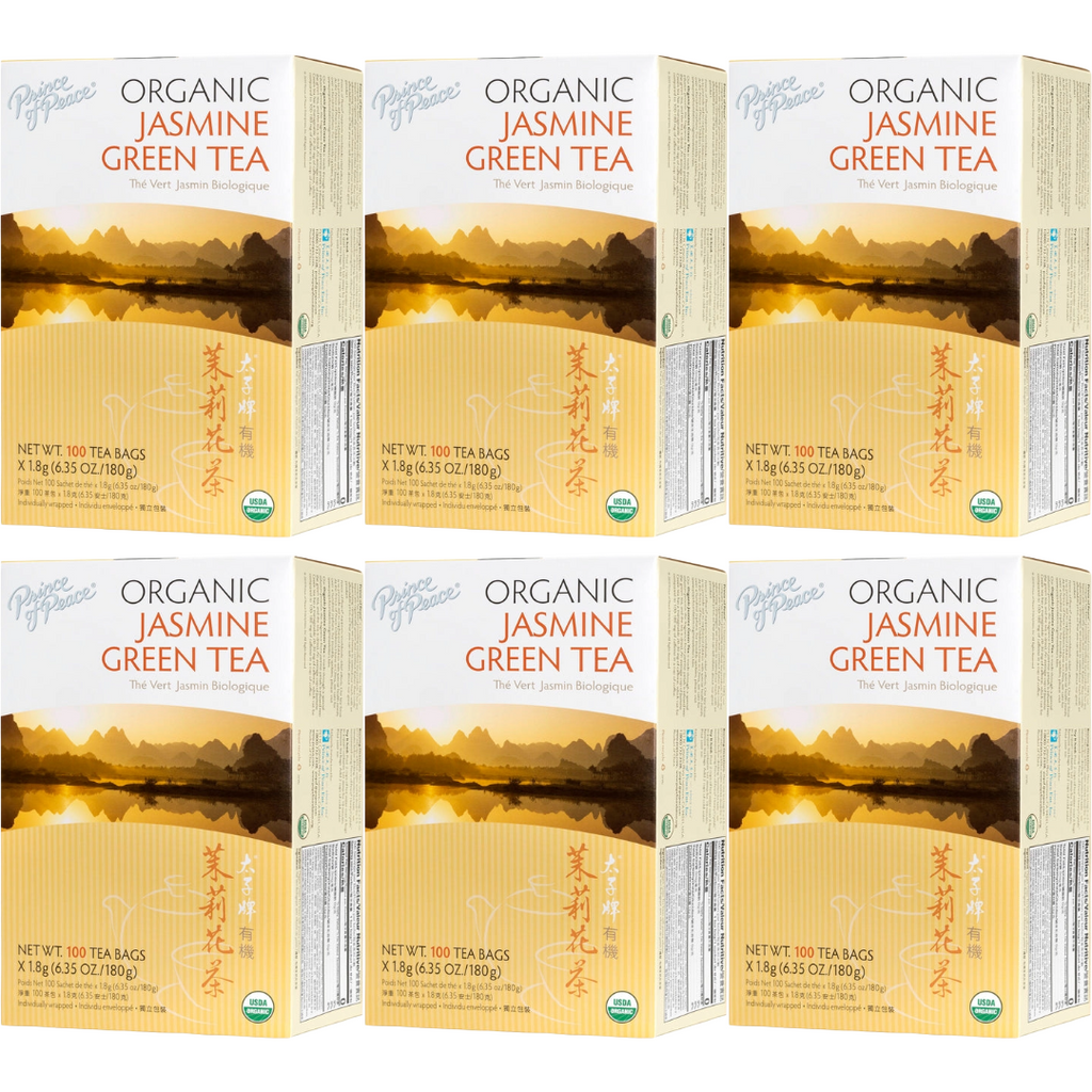 Prince of Peace Organic Jasmine Green Tea, 20 tea bags (Pack of 6)
