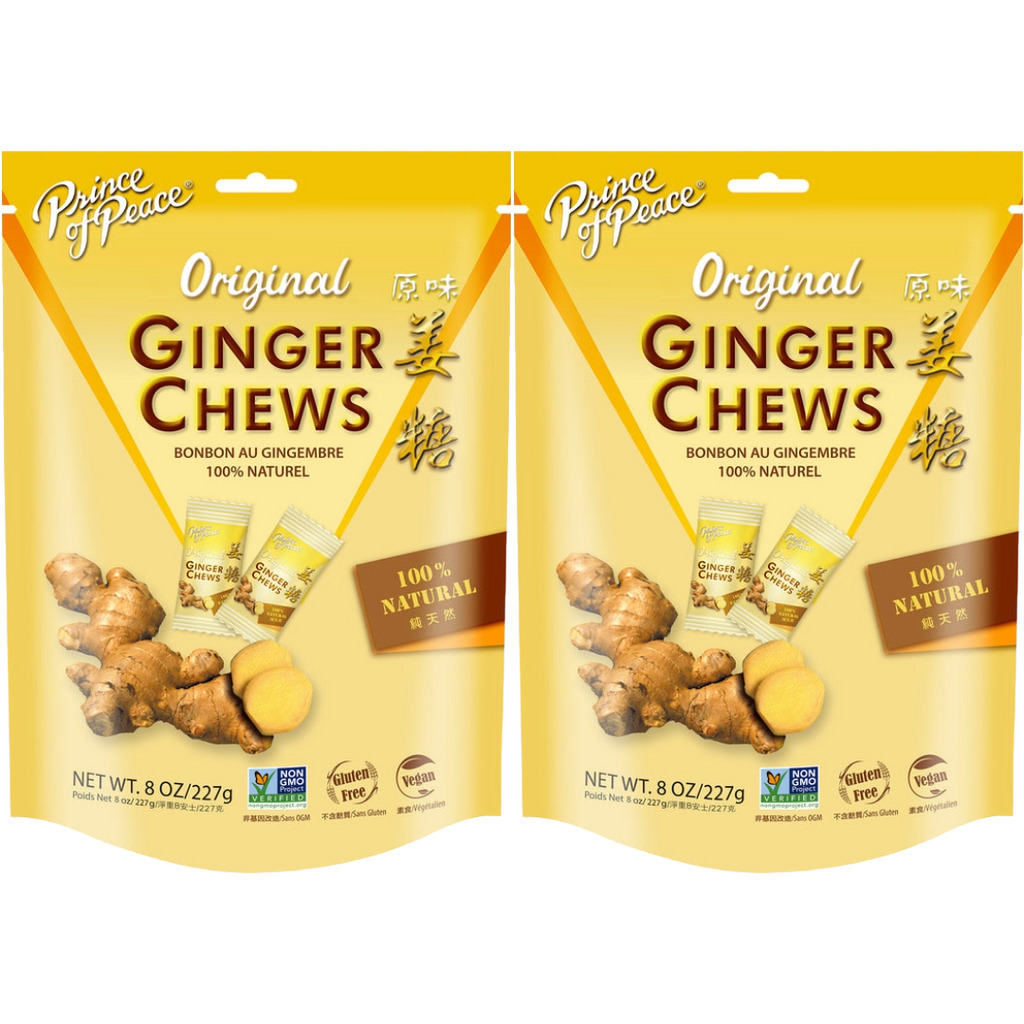 Prince of Peace Ginger Candy (Chews), Original, 8oz (Pack of 2)