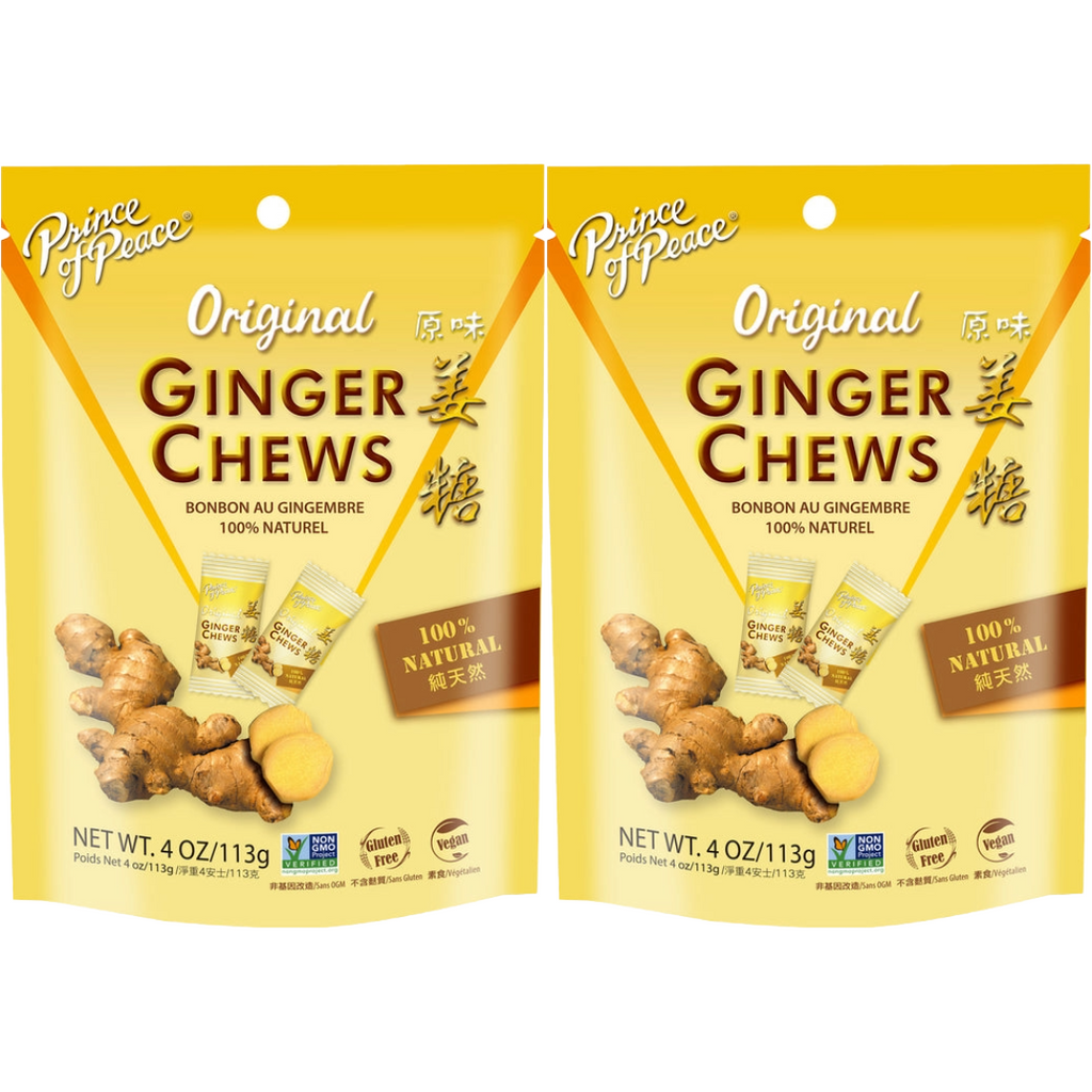 Prince of Peace Ginger Candy (Chews), Original, 4oz (Pack of 2)