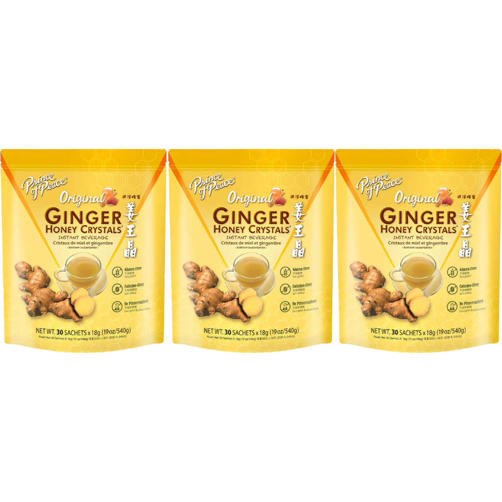 Prince of Peace Instant Ginger Honey Crystals, 30 sachets (Pack of 3)