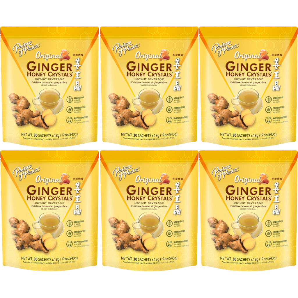 Prince of Peace Instant Ginger Honey Crystals, 30 sachets (Pack of 6)