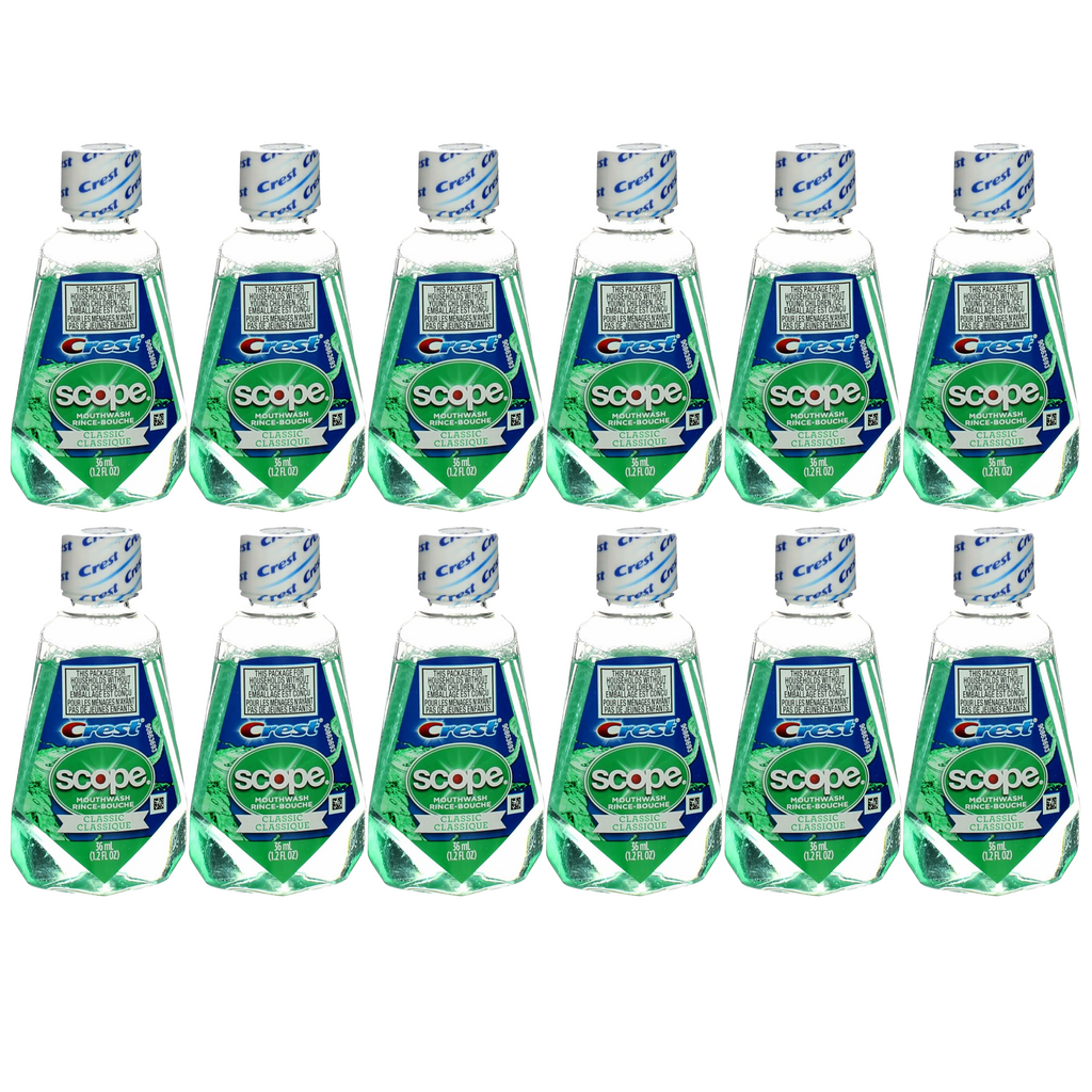 P&G-Crest + Scope Mouthwash, Classic, 36 ml, 12 Count