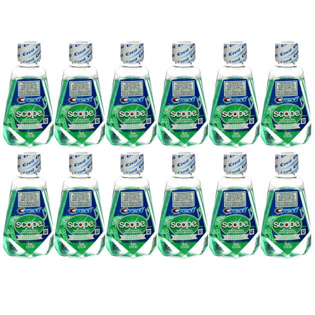P&G-Crest + Scope Mouthwash, Classic, 36 ml, 12 Count | Silver Rod Pharmacy