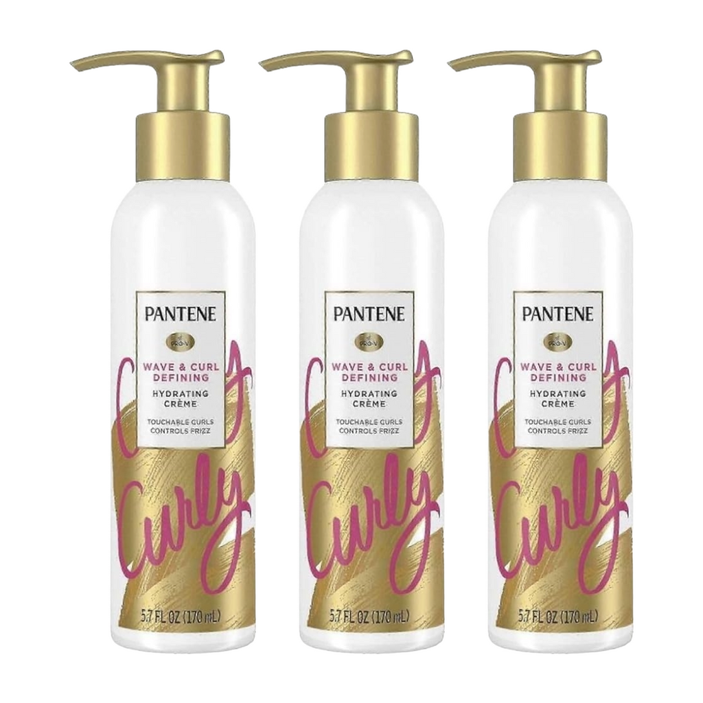 Pantene Wave and Curl Defining Hydrating Creme 5.7 Fl Oz (Pack of 3)