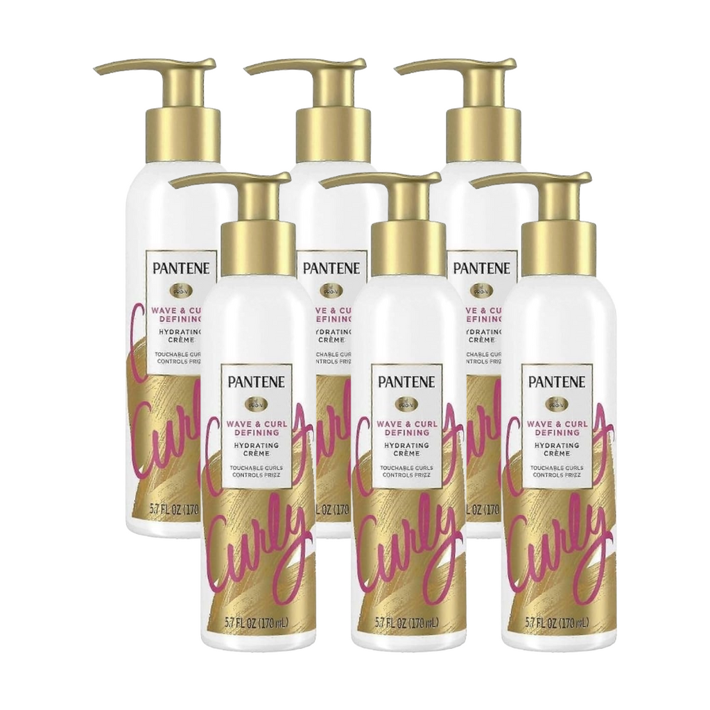 Pantene Wave and Curl Defining Hydrating Creme 5.7 Fl Oz (Pack of 6)