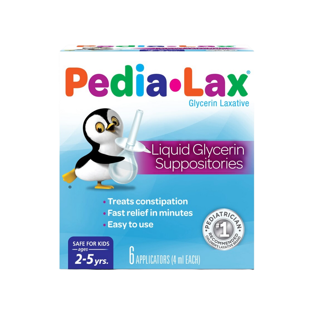 Pedia-Lax Liquid Glycerin Suppositories, 6 Count (Pack of 1)