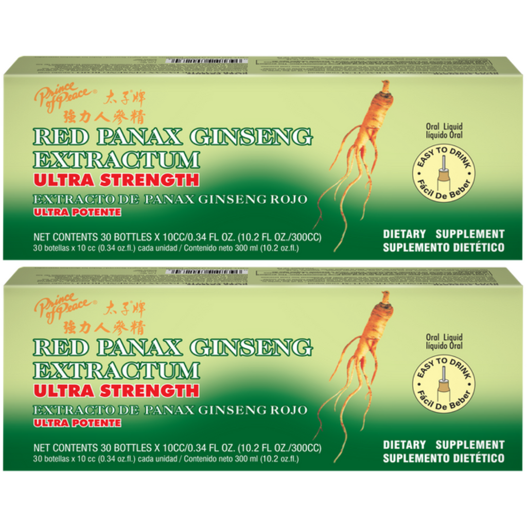 Prince of Peace Ultra Red Panax Ginseng Extractum, 10x10cc (Pack of 2)