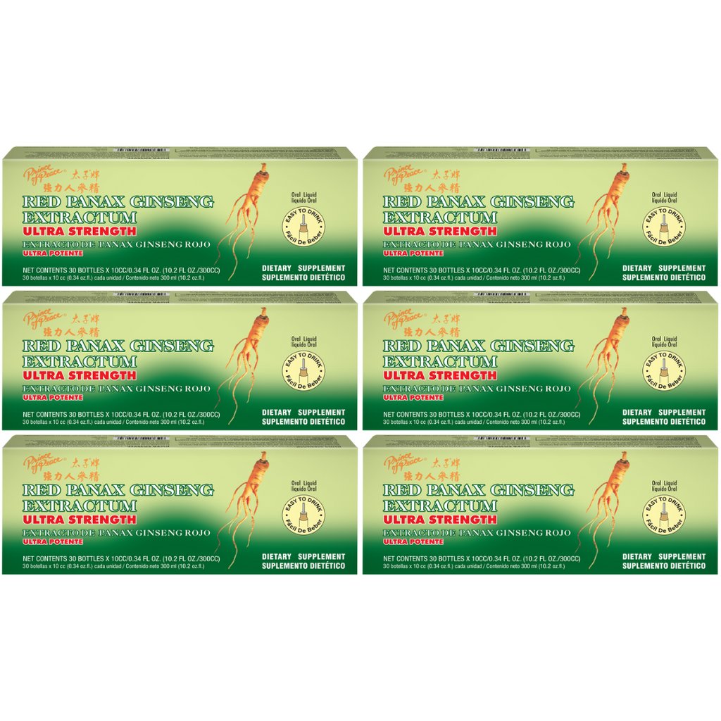Prince of Peace Ultra Red Panax Ginseng Extractum, 10x10cc (Pack of 6)