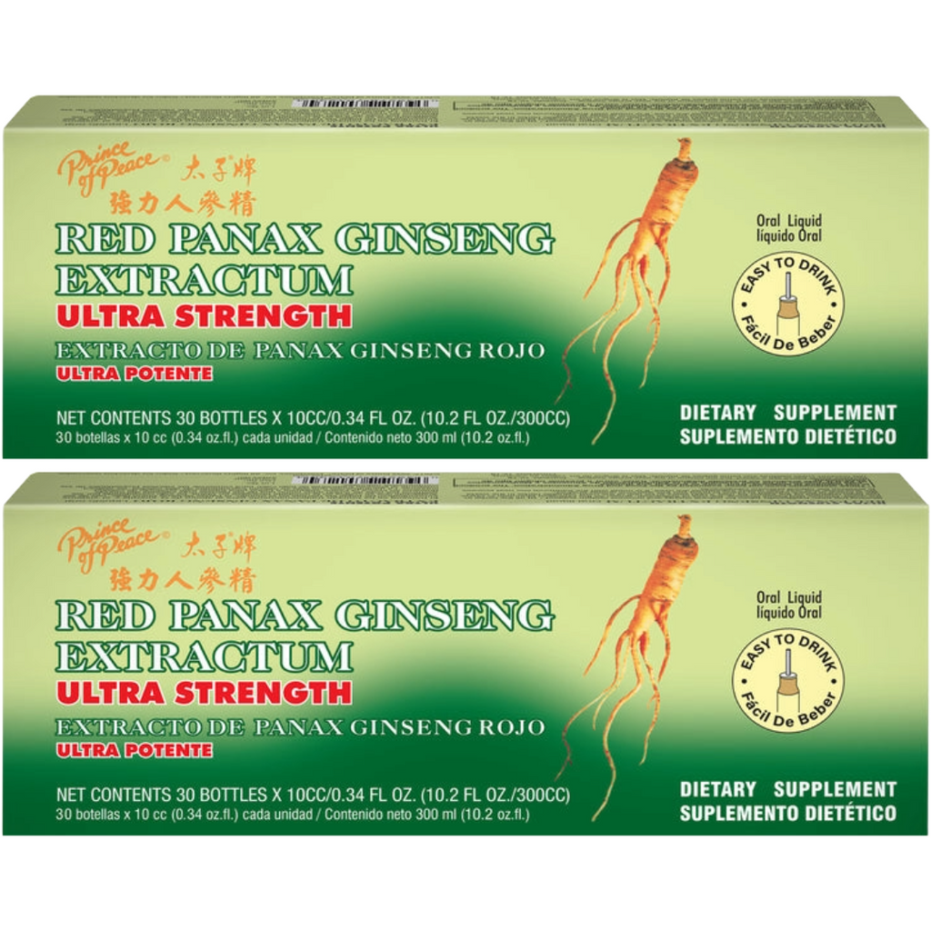 Prince of Peace Ultra Red Panax Ginseng Extractum, 30x10cc (Pack of 2)