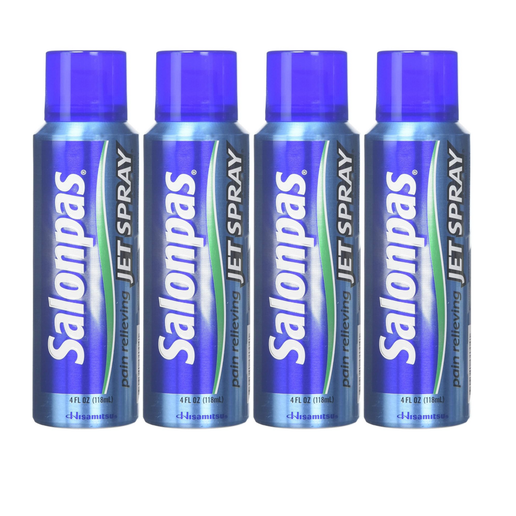 Salonpas Pain Relieving Jet Spray, 4 Oz (Pack of 4)