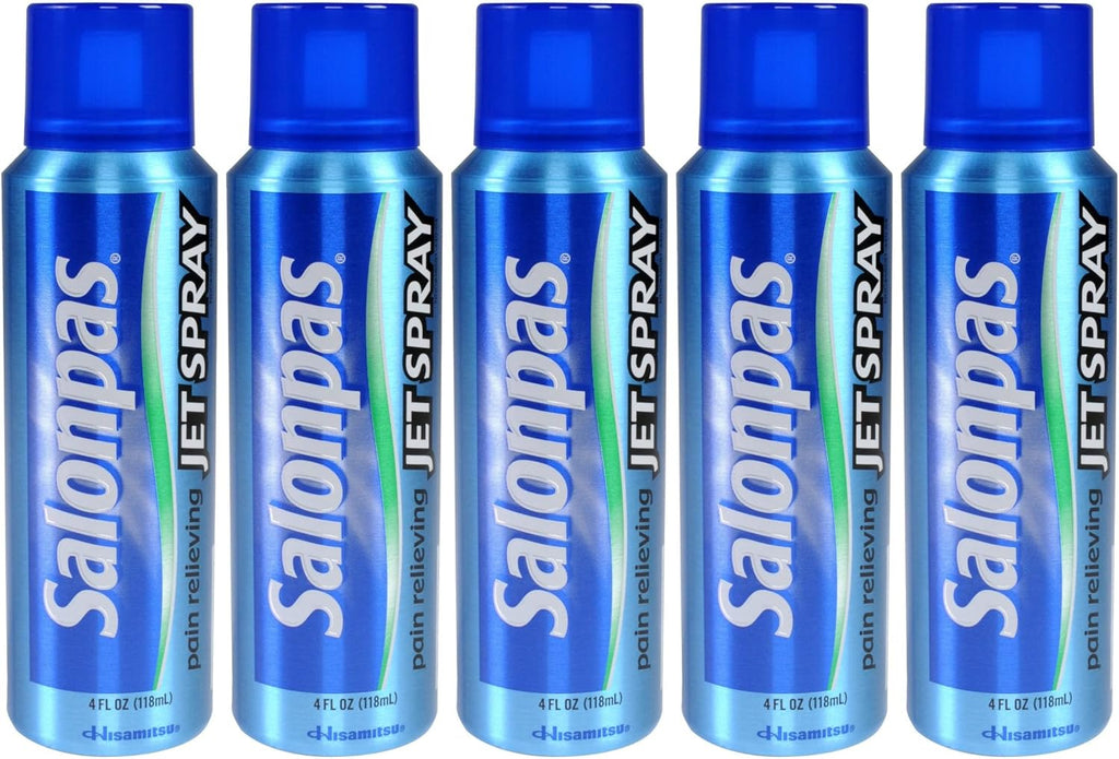 Salonpas Pain Relieving Jet Spray, 4 Oz (Pack of 5)