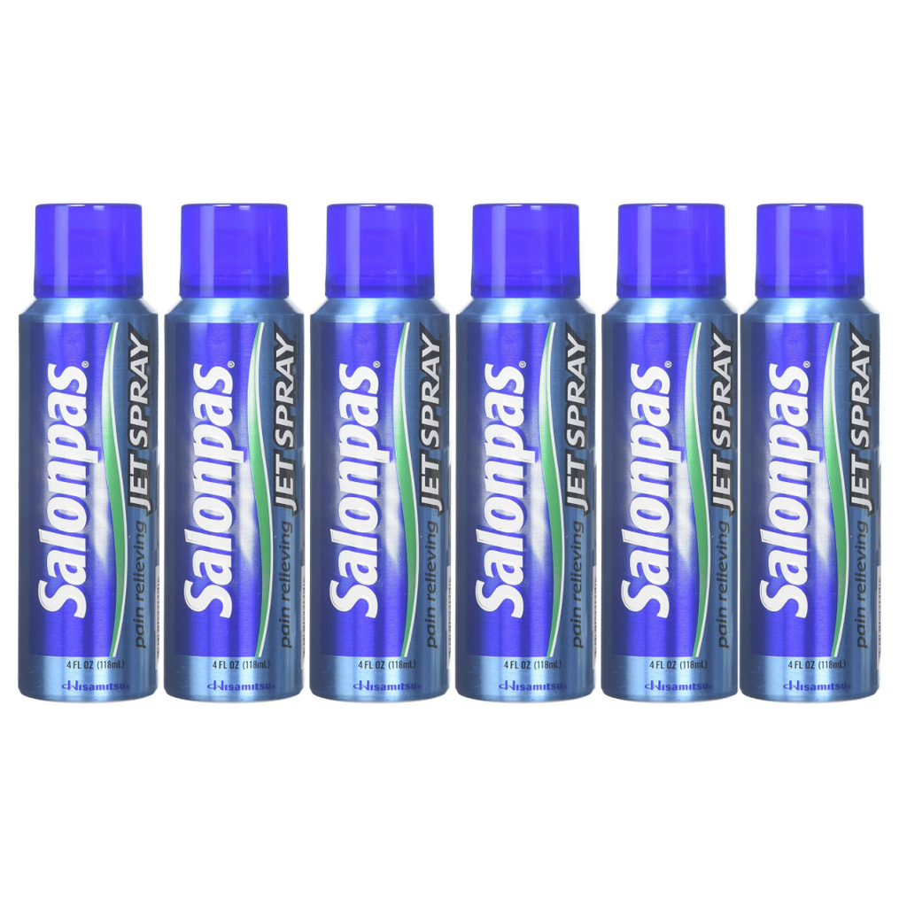 Salonpas Pain Relieving Jet Spray, 4 Oz (Pack of 6)