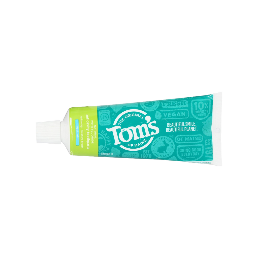 Tom's of Maine Fluoride Fresh Mint Toothpaste, Travel Size 3 Oz (Pack of 1)