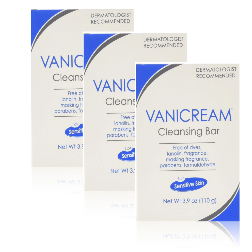 Vanicream Cleansing Bar for Sensitive Skin, 3.9 Oz (Pack of 3)