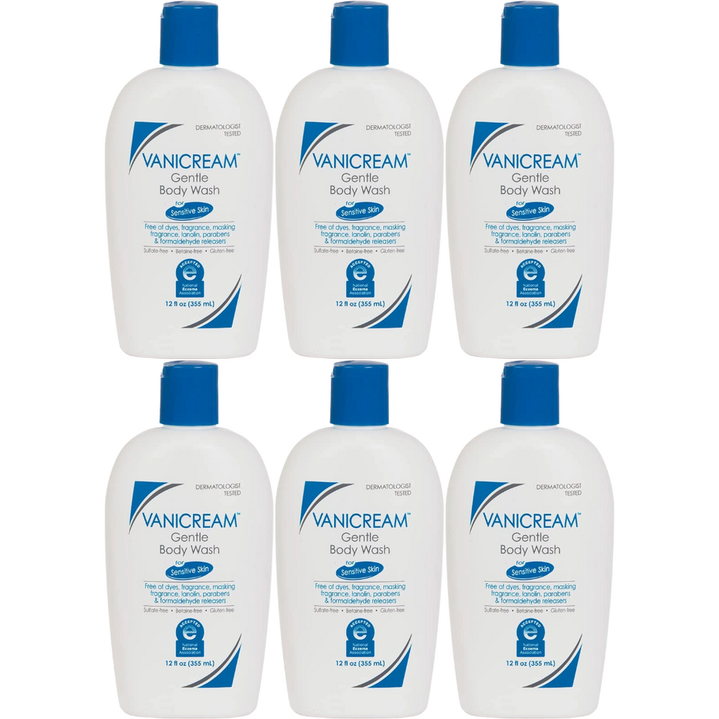 Vanicream Gentle Body Wash, 12 Ounce (Pack of 6)