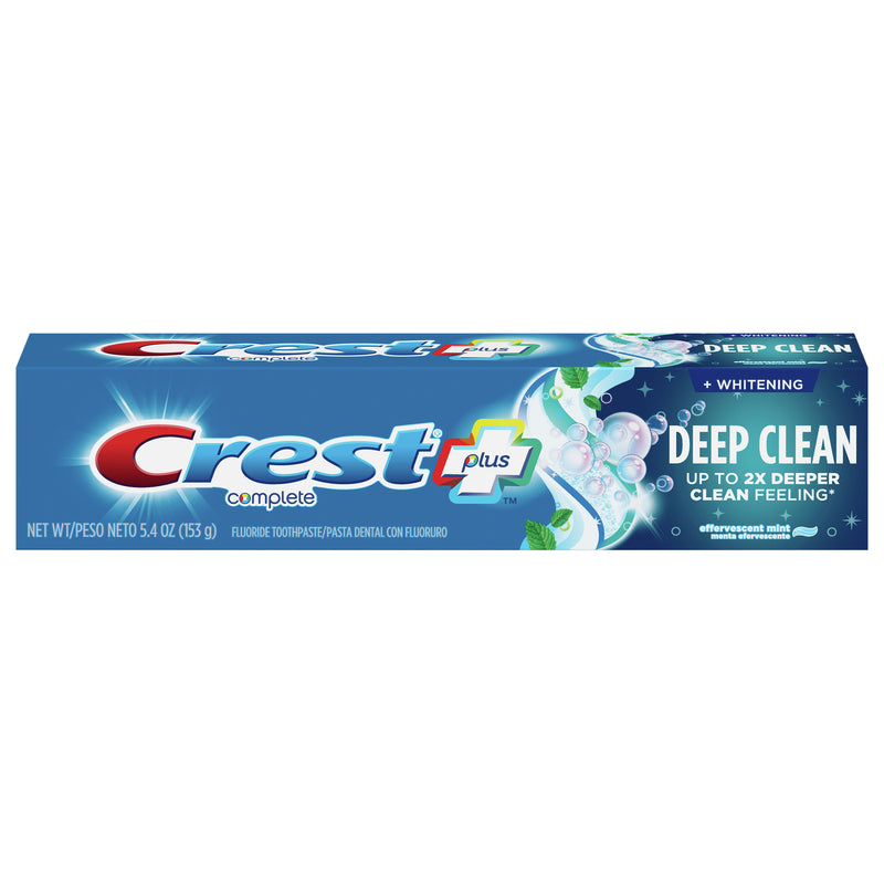 Crest Complete Fluoride Toothpaste Whitening + Deep Clean Effervescent Mint - 5.4 oz*