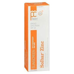 Solbar Sunscreen Zinc SPF 38 Unscented Transparent Cream 4 oz