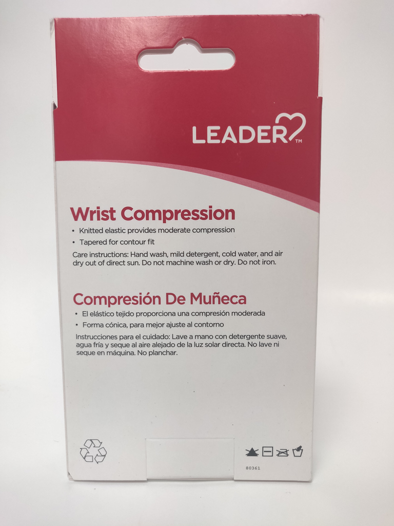 leader wrist compression beige medium