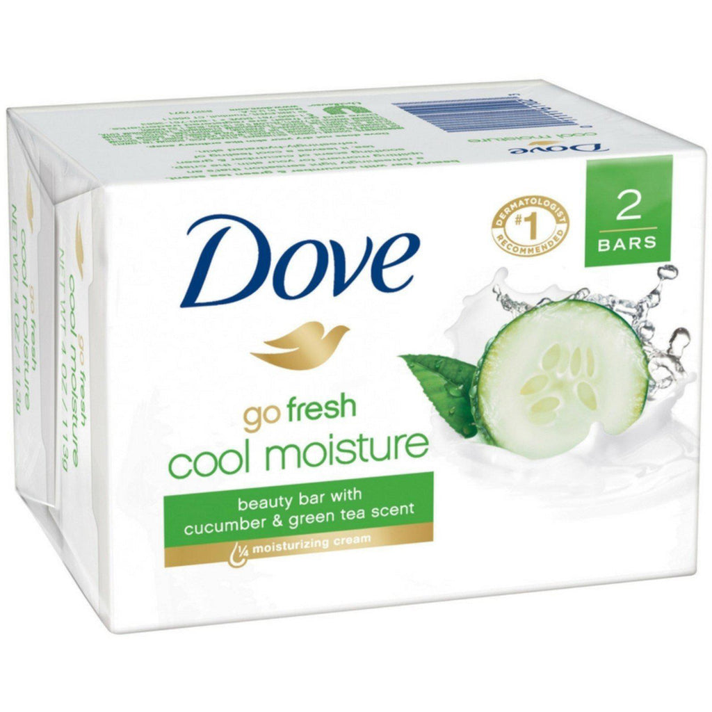 Dove go fresh Beauty Bar Cucumber and Green Tea 4 oz, 2 Bar