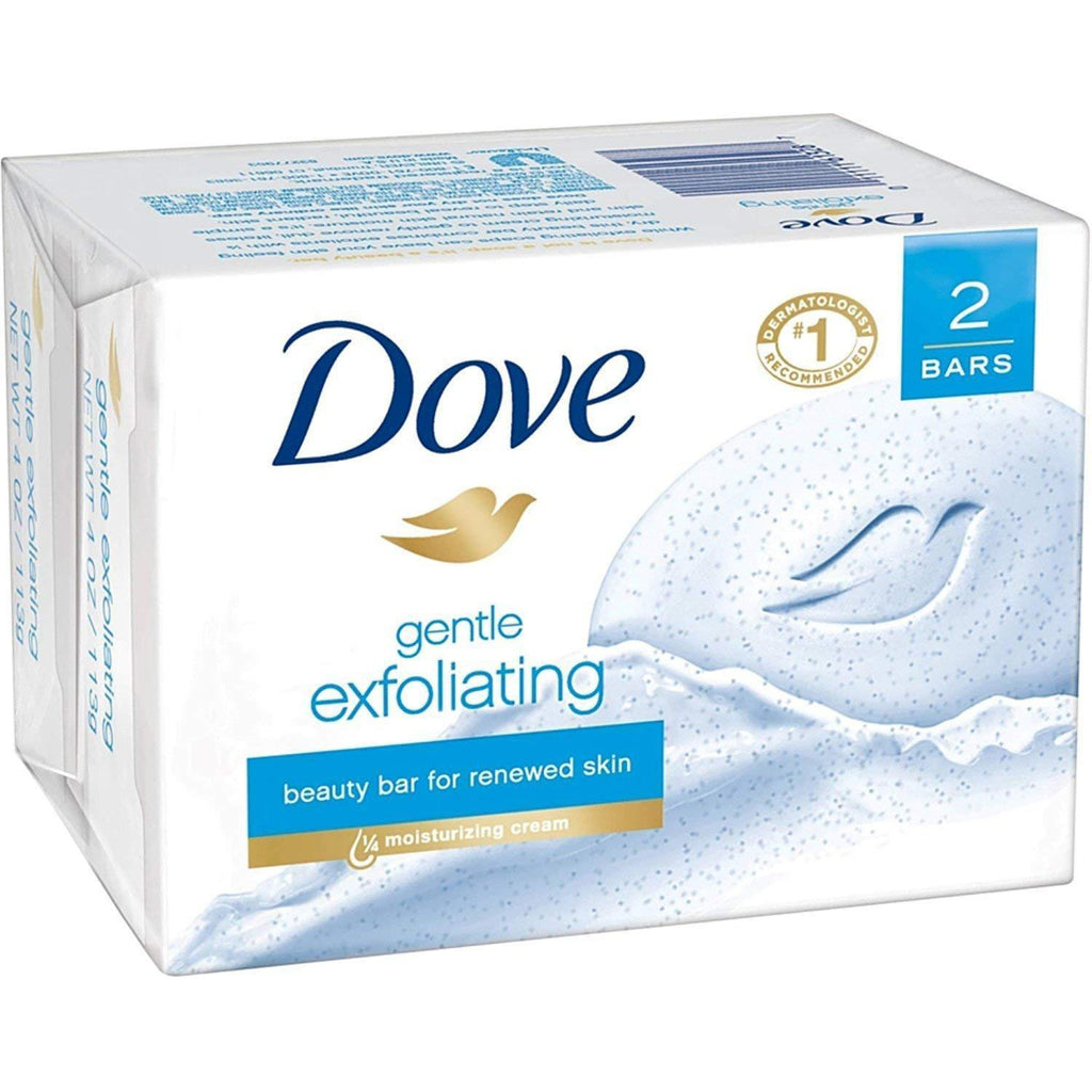 Dove Gentle Exfoliating Beauty Bars, 4.25 oz, 2 Bar