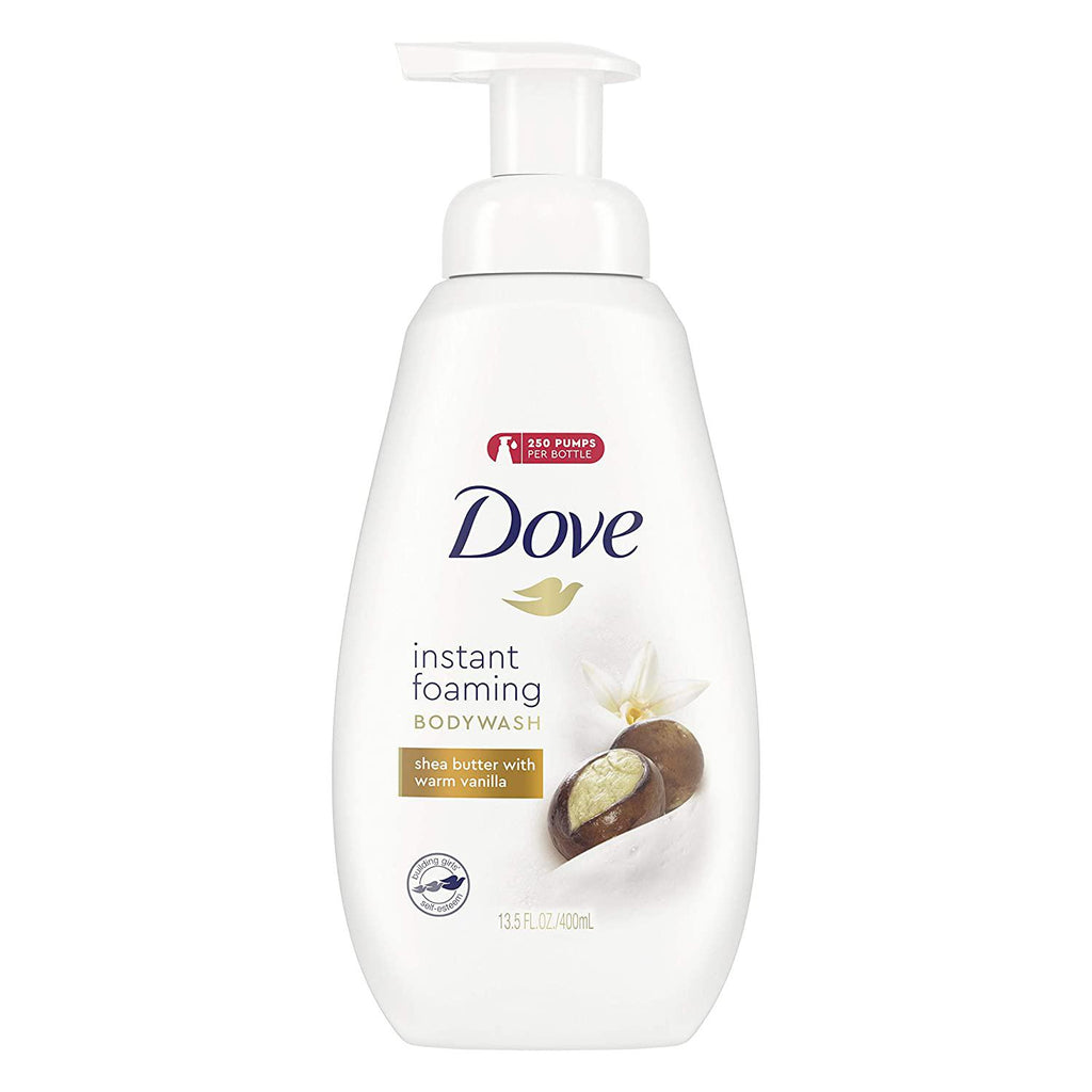 Dove Shower Foam, Shea Butter with Warm Vanilla, 13.5 Fl oz