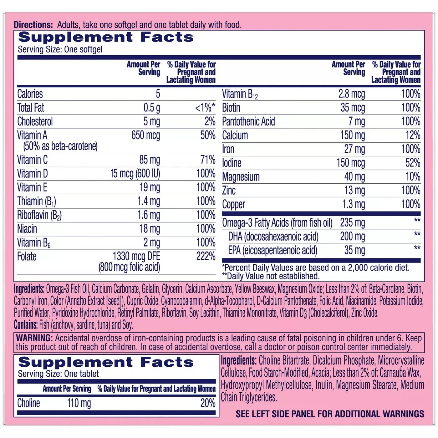 One A Day Prenatal Multivitamins Choline 60 Count Silver Rod Pharmacy One a day prenatal multivitamins choline 60 count silver rod pharmacy