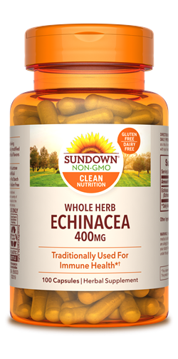 Sundown Whole Herb Echinacea Capsules, 400mg, 100 Count*